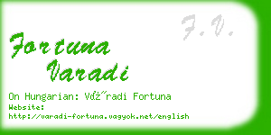 fortuna varadi business card